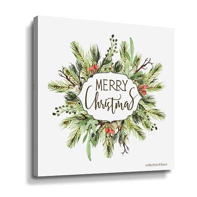 Merry Christmas Greenery II The Holiday Aisle Size: 12 W x 12 H