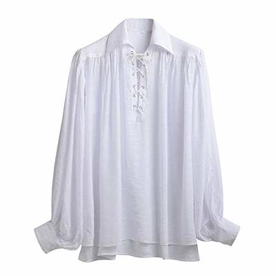 GRACEART Renaissance Men's OR Women's Pirate Shirt Medieval Costume Cotton Linen  Shirts - Yahoo Shopping
