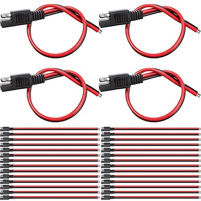 14 AWG Connectors Cable Compatible with SAE 30cm 2 Pin Single Plug  Disconnect Power Automotive Extension Cable for Motorcycles Cars Charger  (16 Pieces) - Yahoo Shopping