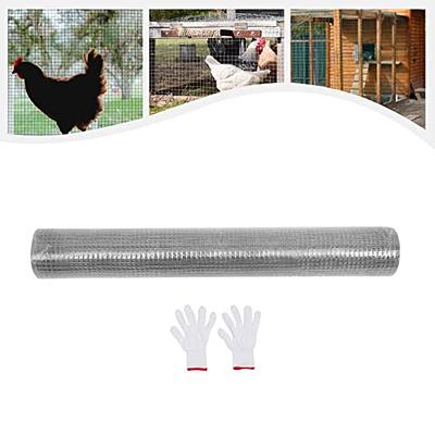 Garden Netting Poultry Mesh Fencing Chicken Wire Fence  (0.4mx4m=1.3ftX13.1ft, Black)