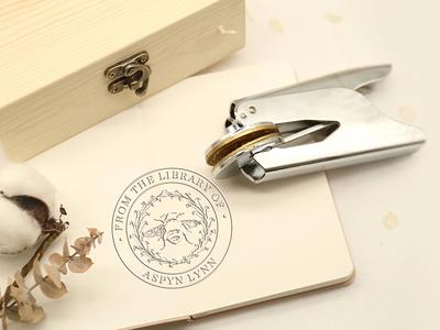 Custom Ex Libris Embosser: Personal Library Mark, Book Lover's Embossing  Stamp