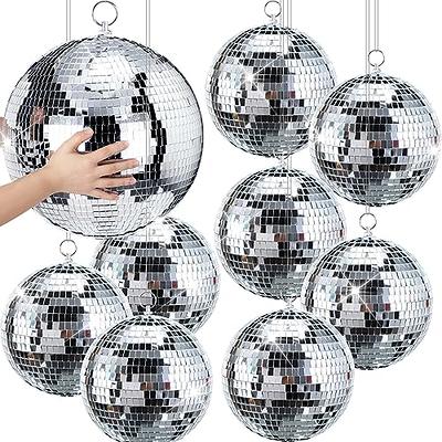 2 Pieces Disco Mirror Balls Hanging Ball for 50s 60s 70s Disco DJ Light  Effect Party Home Decoration Stage Props School Festivals Party Favors and