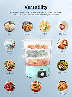 Cozeemax 3 Tier Electric Food Steamer for Cooking, 13.7QT Vegetable Steamer  for Fast Simultaneous Cooking, Veggie Steamer, Food Steam Cooker, 60 Minute  Timer, BPA Free Baskets, 800W(Green) - Yahoo Shopping