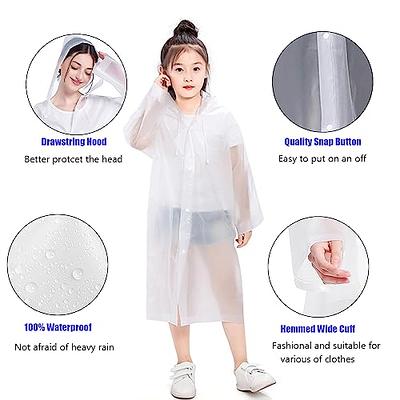 AIDEGER EVA Rain Ponchos for Kids, 2 Pack Reusable Raincoats with Hoods and  Sleeves Lightweight Rain Jacket - Yahoo Shopping