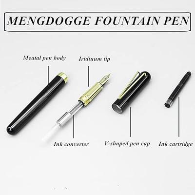 MENGDOGGE Fancy Fountain Pen Set Includes Luxury Metal Calligraphy Fountain  Pen with Medium Tip and 10Pcs Ink Cartridges Perfect Choice for  Calligraphy, Drawing, and Writing - Yahoo Shopping