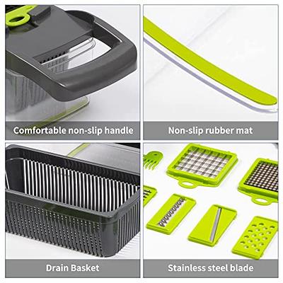 Multifunction Vegetable Cutter Basket Portable Slicer Chopper