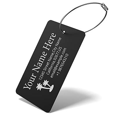Luggage Tags for Suitcase - Personalized Engraved Metal Tag for Cruise  Travel - Custom Name Tags Suitable for Bags and Backpacks(Black) - Yahoo  Shopping