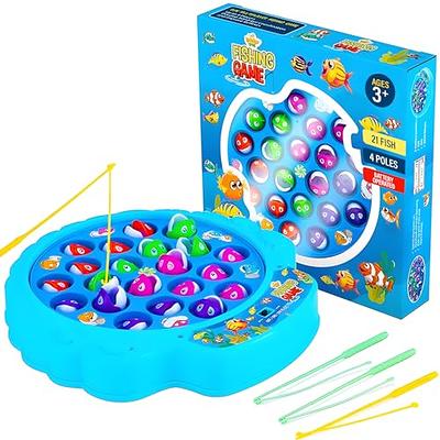 IPIDIPI TOYS Fishing Game Play Set - 21 Fish, 4 Poles, Rotating Board  On-Off Music Switch - Family Board Game, Toy for Kids and Toddlers Age 3 4 5  6 7 and Up - Yahoo Shopping
