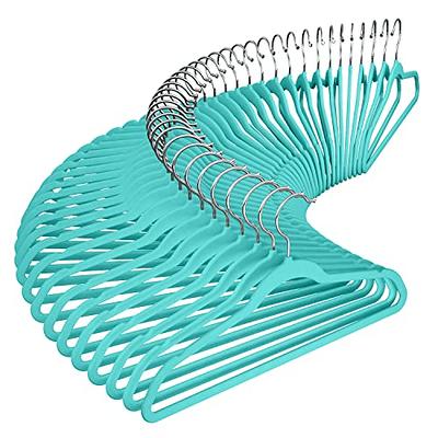 Flysums Premium Velvet Hangers 50 Pack, Heavy Duty Study Teal Hangers for  Coats, Pants & Dress Clothes - Non Slip Clothes Hanger Set - Space Saving