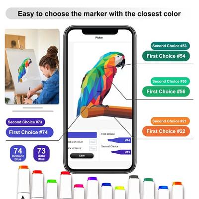  Brled 120 Colors Alcohol Markers with Free App