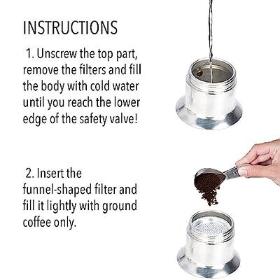 Mocha Pot With Aluminum Single Spout, Diy Tube Coffee Pot Cup Set