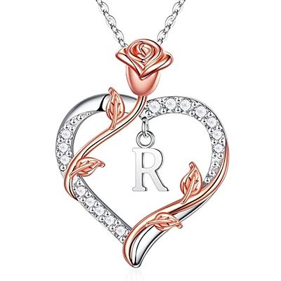 Iefil Womens Gifts for Christmas Wife Girlfriend, Rose Heart Initial R  Necklace Jewelry Mothers Day Valentines Day Gifts for Women Girls Wife  Girlfriend Mom Her I Love You Gifts - Yahoo Shopping