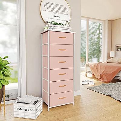 Mdesign Tall Drawer Organizer Storage Tower With 5 Drawers, Light Pink/rose  Gold : Target