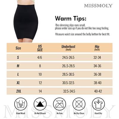 High Waist Tummy Control Half Slips Under Dress Shapewear Seamless