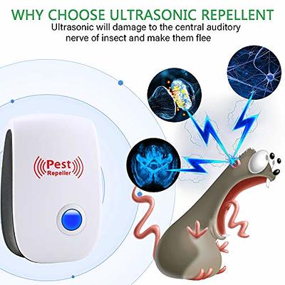 Ultrasonic Pest Repellent - Indoor Plug, Electronic and Ultrasound Repeller  - Insects, Mice, Spiders, Mosquitoes, Bugs Control