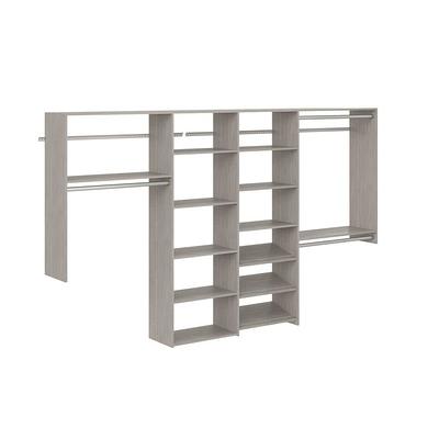 ClosetMaid ShelfTrack 120.5 in. W White Reach-In Wall Mount 5-Shelf Wire  Closet System Organizer Kit 2091 - The Home Depot