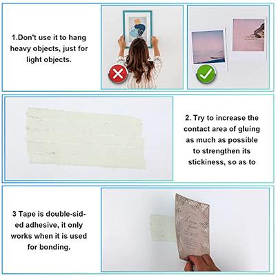 Double Sided Adhesive tape Heavy Duty, Double Stick Mounting (2 Rolls,  Total 20FT), Clear Two Sided Wall tape Strips, Removable Poster tape for  Home
