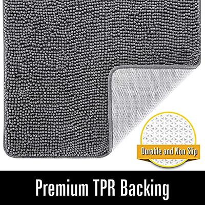 Bath Mats for Bathroom Non Slip Luxury Chenille Ultra Soft Bath Rugs 24x36  Absorbent Non Skid Shaggy Rugs Washable Dry Fast Plush Area Carpet Mats for