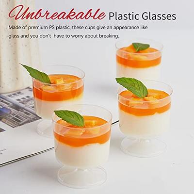 Qeirudu 50 Pack 3 oz Square Mini Dessert Cups with Lids and Spoons, Plastic  Parfait Cups Dessert Shooter Cups for Individual Appetizers Mousse Trifle  Pudding - Yahoo Shopping