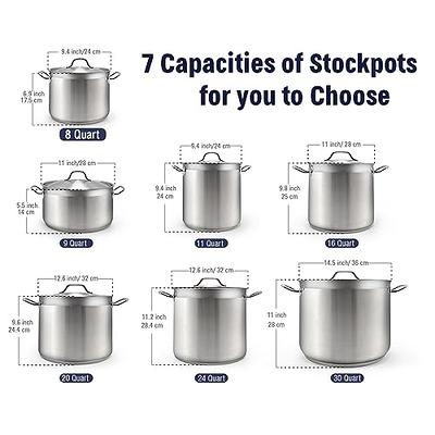 Oster Adenmore 8 Quart Stock Pot with Tempered Glass Lid