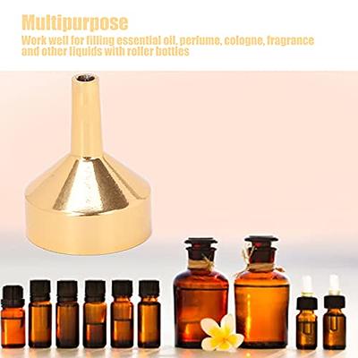 Tiny Funnel, Metal Small Funnel Easy to Multipurpose Bright No Spillage for Transferring Cosmetics Perfume for Filling Bottles Gold