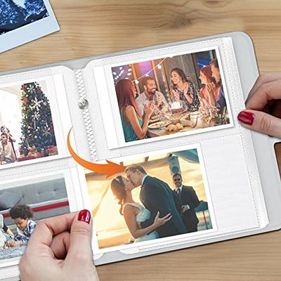  Photo Album for Fujifilm Instax Mini Camera, 180 Pockets Photo  Album with Writing Space for Polaroid, Leather Cover, 2x3 Photo Album for  Instax Mini 12 11 9 40 8 7 Evo LiPlay Instant Camera (White) : Electronics