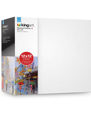 Kingart Stretched White Canvas 11 x 14 inch, 8-Pack