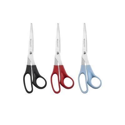 Fiskars Recycled All-purpose Scissors - Stainless Steel - Straight Tip -  Black - 2 / Pack 