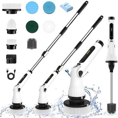 Eletalker Electric Spin Scrubber, Cordless Cleaning Brush with Adjustable  Extension Arm and 4 Replaceable Head, 2 Speeds, Fast Charging, Shower
