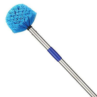 Dusters for Cleaning,6 PCS Feather Duster Microfiber Duster with 100''  Stainless Steel Extension Pole, Bendable & Washable Telescopic Cobweb  Duster