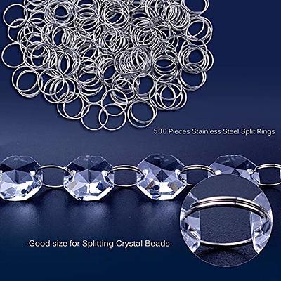 H&D 500pcs Round Edged Split Circular Ring Clips for Crystal Lamps, Crystal  Curtain, Crystal Garland, Necklaces, Keys, Earrings, Jewelry Making and  Craft Ideas (14mm, Silver) - Yahoo Shopping