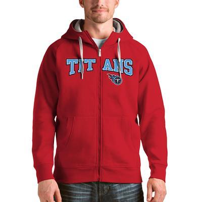 Tennessee Titans Antigua Women's Wordmark Victory Full-Zip Hoodie - Black