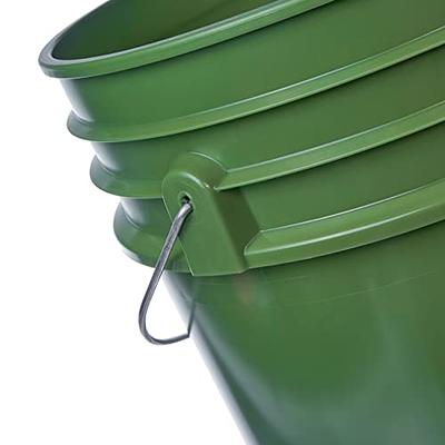 Hudson Exchange Premium 3.5 Gallon Bucket with Lid HDPE Black 4 Pac