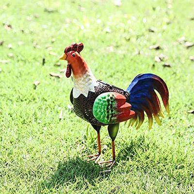 Large Metal Rooster Decor Yard Chicken Outdoor Garden Statue Sculpture Lawn  Art