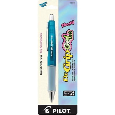 WRITECH Retractable Gel Ink Pens: 0.7mm Black-Ink Aesthetic Gradient Color Barrel Soft Grip Medium Point Pen 5ct with 5 Refills for Journaling