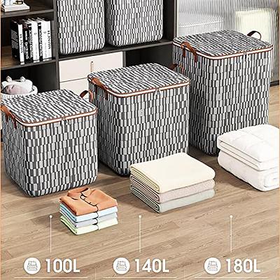 Clothes Storage Bag 3pcs, Foldable Storage Bins for Clothes