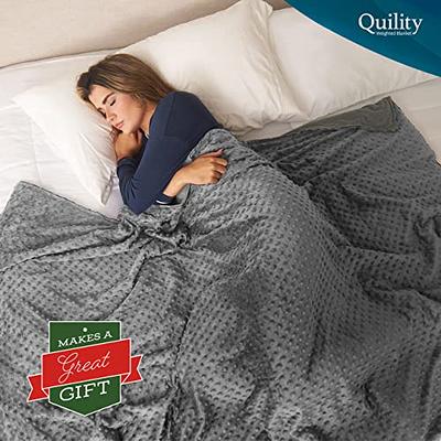 Quility Weighted Blanket for Adults 15 LB Queen Size Heavy