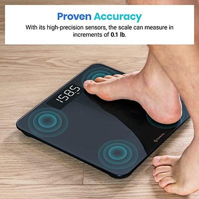 Health o meter Extra Wide Glass Digital Scale for Body Weight, Bathroom  Scale, Accuracy & Precision, Backlit LCD Display, 440 lbs Capacity,  Batteries