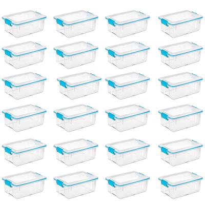 Sterilite Corporation 32-Pack Medium 14-Gallons (56-Quart) Clear Tote with  Latching Lid in the Plastic Storage Containers department at