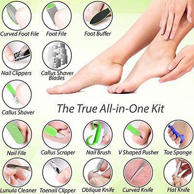 Professional Pedicure Kit, 20 in1 Stainless Steel Foot Care Kit, Foot  Scraper for Dead Skin, Pedicure Tools for feet, Home Pedicure Foot Spa Kit,  Foot