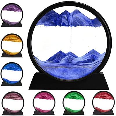 24inch Wall Hanging Moving Sand Painting Art Picture Round Glass Deep Sea  Sandscape In Motion Flowing