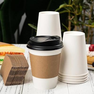  RACETOP Hot Coffee Cups 12 oz [100 pack], Paper Coffee