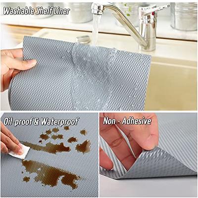 Antswish Shelf Liner Silicone Shelf Liners for Kitchen Cabinets Non-Adhesive Non-Slip Waterproof Cabinet Liner Drawer Liner Refrigerator