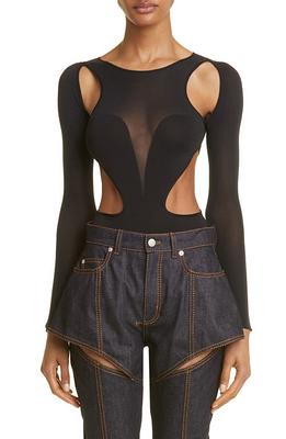 Plus Size Mesh Paneled Sweetheart Bodysuit, BLACK, 26/28 - Ashley Stewart -  Yahoo Shopping