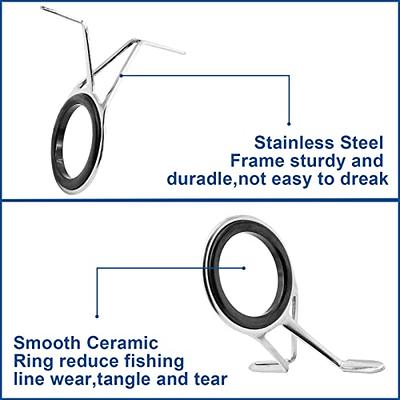 3.6mm Tube Dia Fishing Rod Tips Repair Kit, 3pcs Stainless Steel Ring Guide  