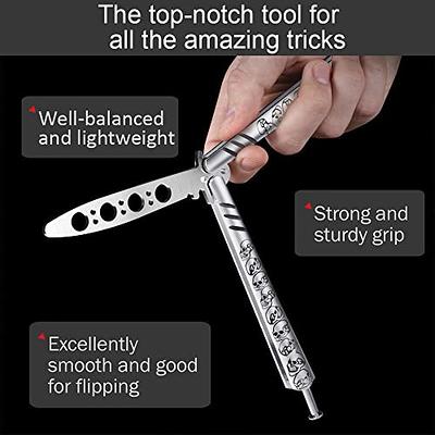  GOOD WORKER Butterfly Knife Trainer - Practice Balisong  Butterfly Knives NOT Real NOT Sharp Blade - Black Dull Trick Butterfly -  Butter Fly Training K14B : Sports & Outdoors
