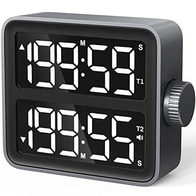 Taylor Kitchen Timer, Pro Dual Digital Timer, 24 Hour Timer, Stopwatch and  Countdown Function, Grey & Silver