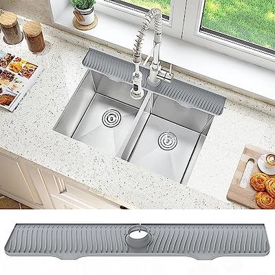 Silicone Faucet Splash Guard, 32” x 5.5”, Faucet Water Catcher Mat, Longer  Silicone Sink Mat for Kitchen, Slope Upgraded Faucet Mat(Gray) - Yahoo  Shopping