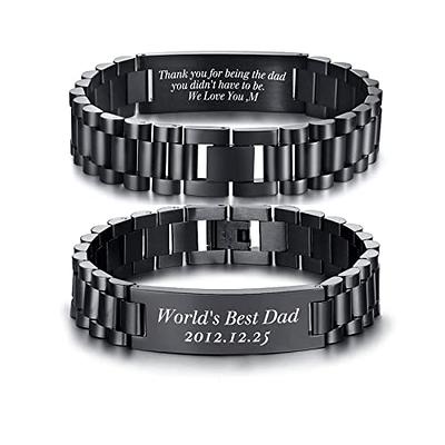 Bracelet for Men Dad Bracelet Gifts for Dads Adjustable Stainless