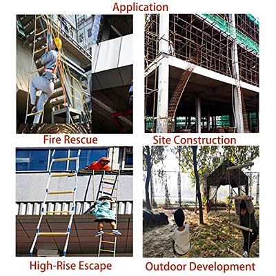 16ft Emergency Fire Escape Rope Ladder 2story Homes Flame Resistant Rope  Ladder